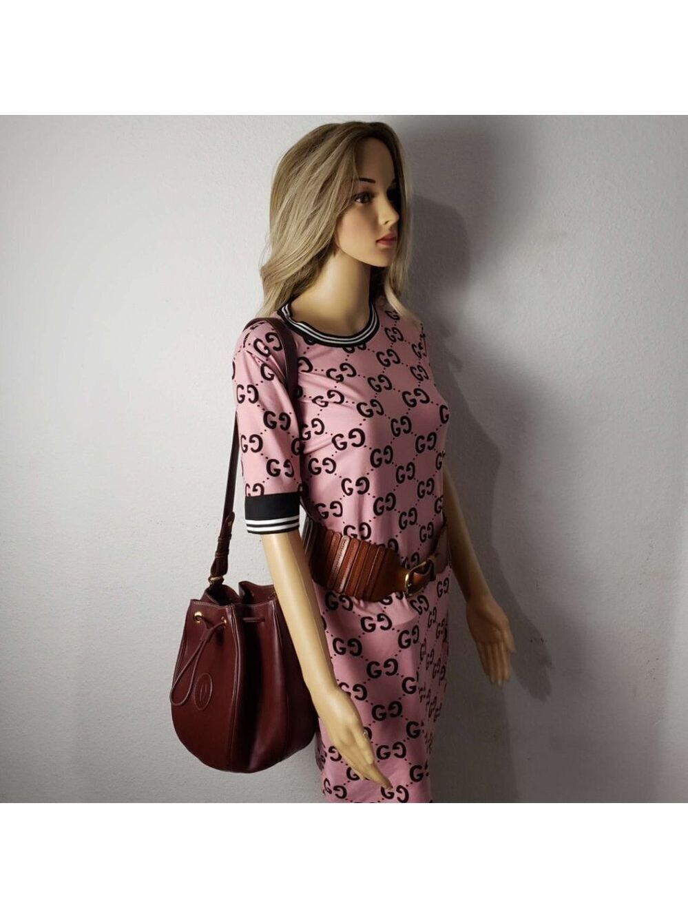 100% Authentic Must De Cartier Bordeaux Leather Shoulder Bag - Picture 16 of 16